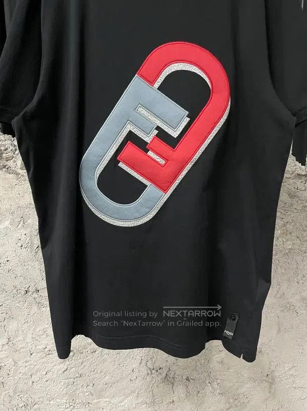 Fendi Fendi Black Cotton Graphic T-shirt for Women . Size XL / US 12-14 / IT 48-50 - 3 Thumbnail
