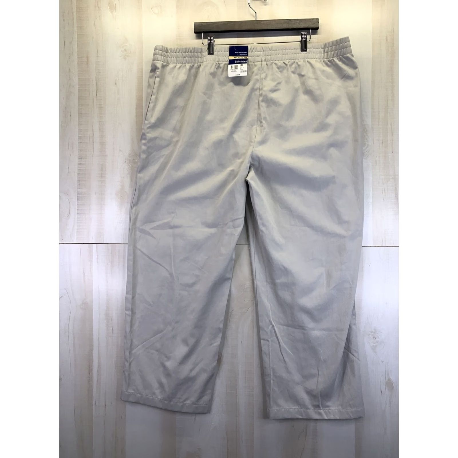 Basic Editions VINTAGE Basic Edisons Woman Pull On Pant Khaki Relaxed Fit 22 Short NWT-9827 Size 40" / US 18 - 5 Thumbnail