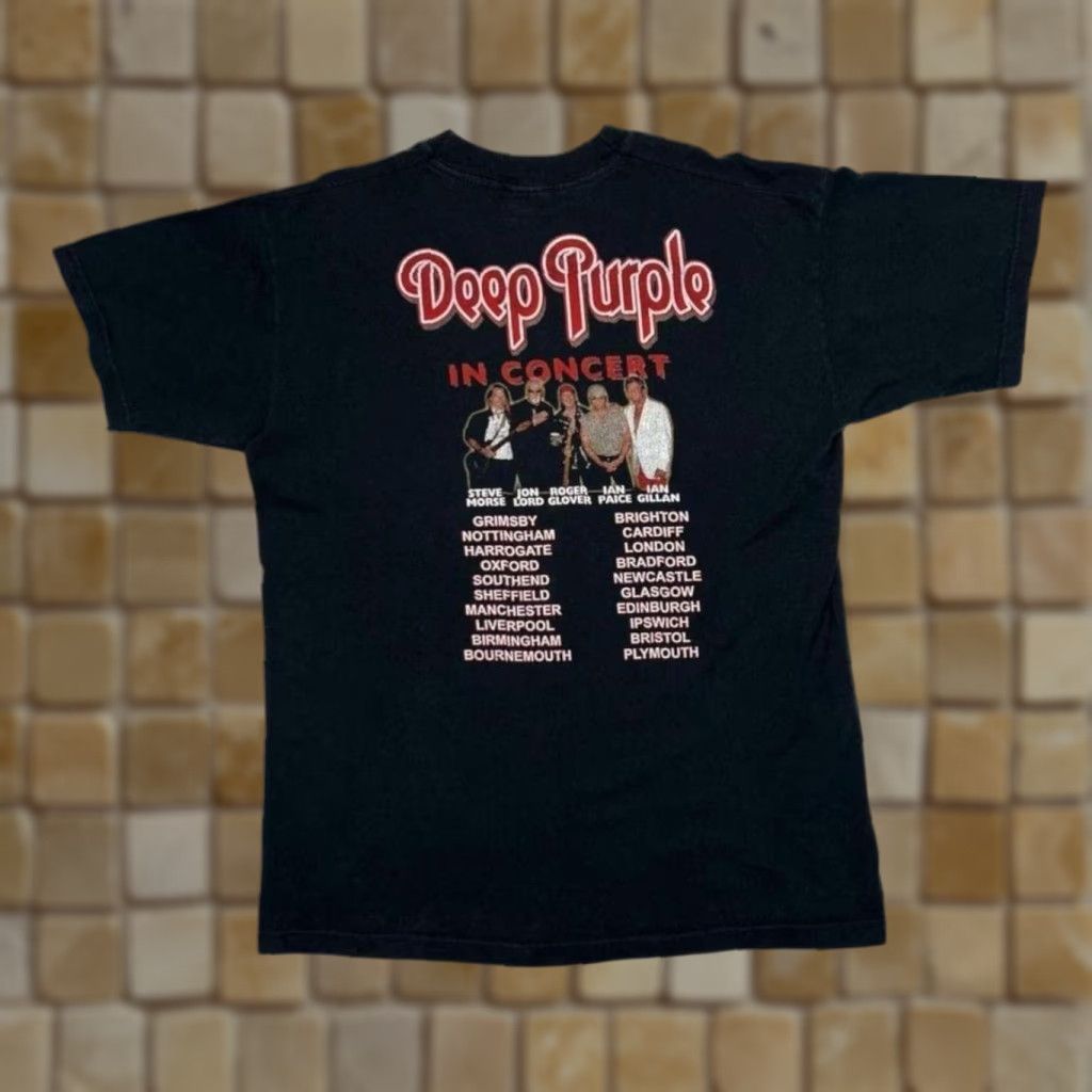Vintage VINTAGE Screen Stars Deep Purple “In Rock” Graphic Print T-Shirt Black Medium Mens Rock Shirt Regular Short Sleeve 1970s 80s Size US M / EU 48-50 / 2 - 1 Thumbnail