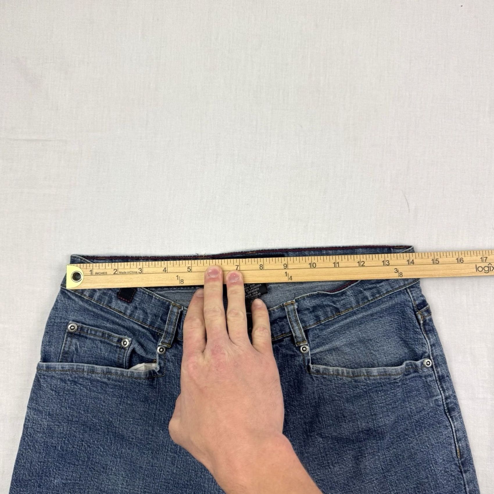 Kenneth Cole VINTAGE Kenneth Cole Jeans Adult 30x32 Hipster 90s Y2K Straight Jeans Zip Pocket Blue Cotton Spandex Men Mens Size US 30 / EU 46 - 6 Thumbnail