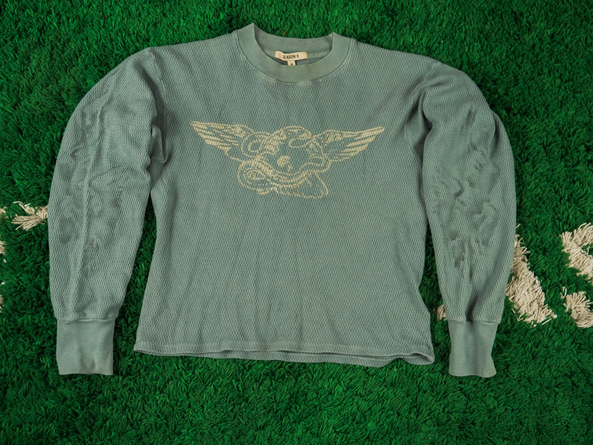 Yeezy YEEZY Season 6 Printed Thermal Knit Graphic Crop Top Knitted Size M / US 6-8 / IT 42-44 - 1 Thumbnail