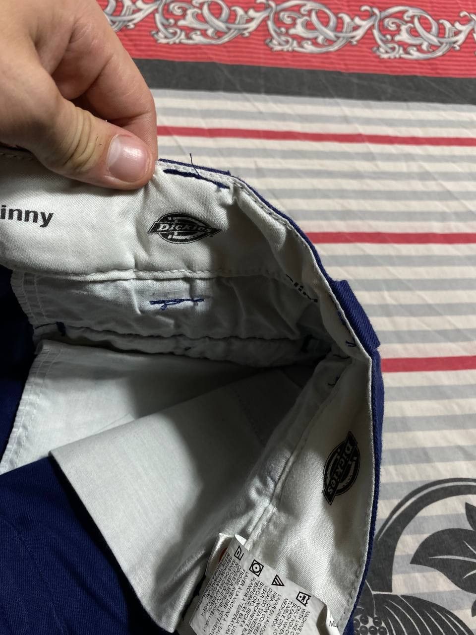 Dickies × Japanese Brand Crazy Crash Dirty Baggy Faded Jean Japan Avant Garde Style Size US 34 / EU 50 - 16 Thumbnail