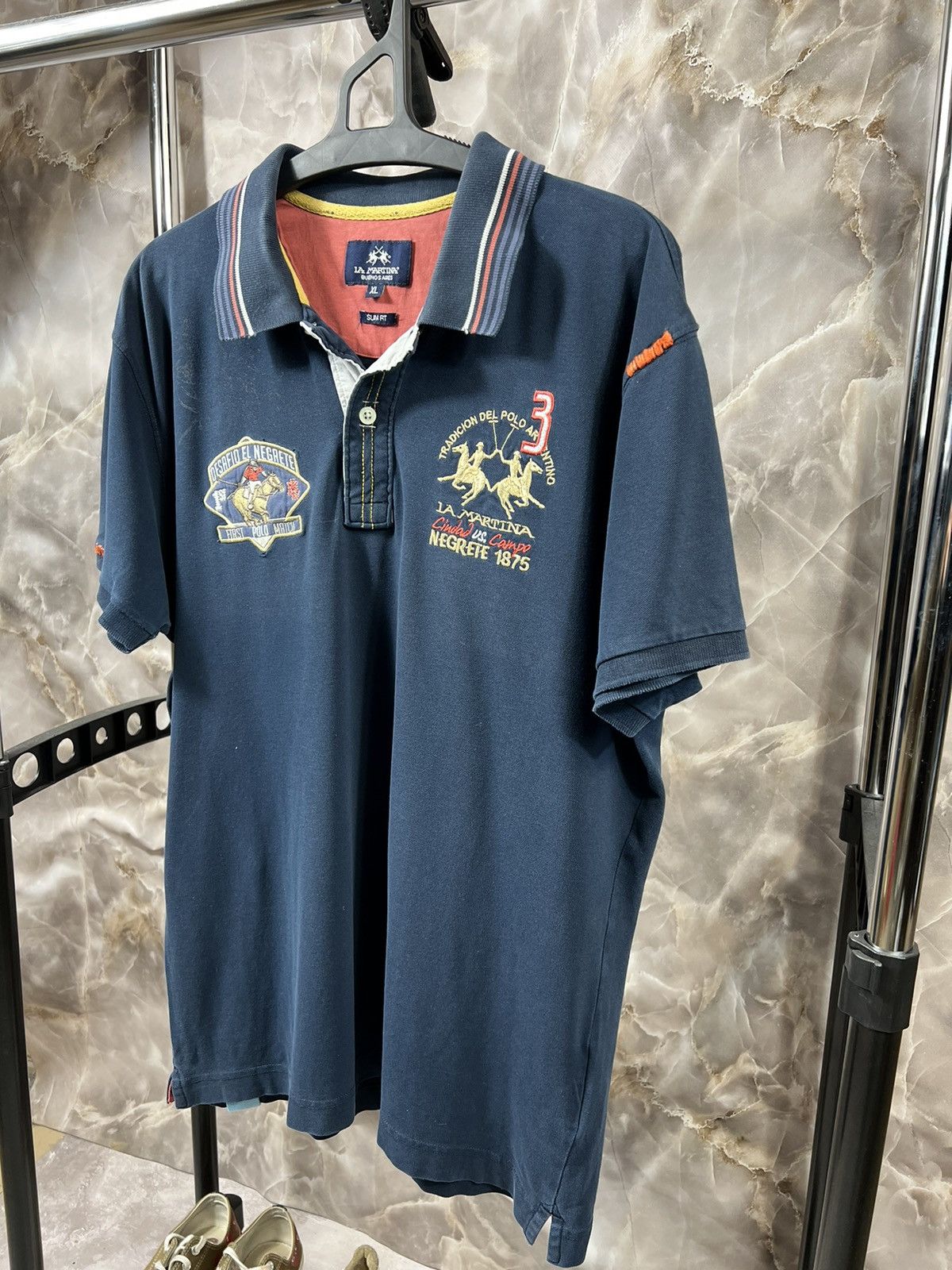 Vintage Vintage La Martina 3 Y2k Polo Tee Size US XL / EU 56 / 4 - 2 Thumbnail