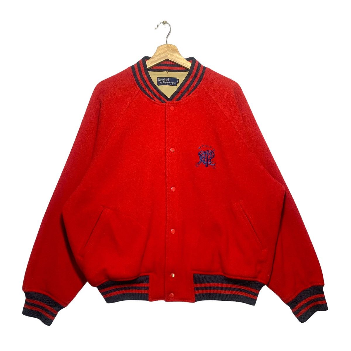 Polo Ralph Lauren Vintage Wool Varsity Jacket Size US L / EU 52-54 / 3 - 1 Thumbnail
