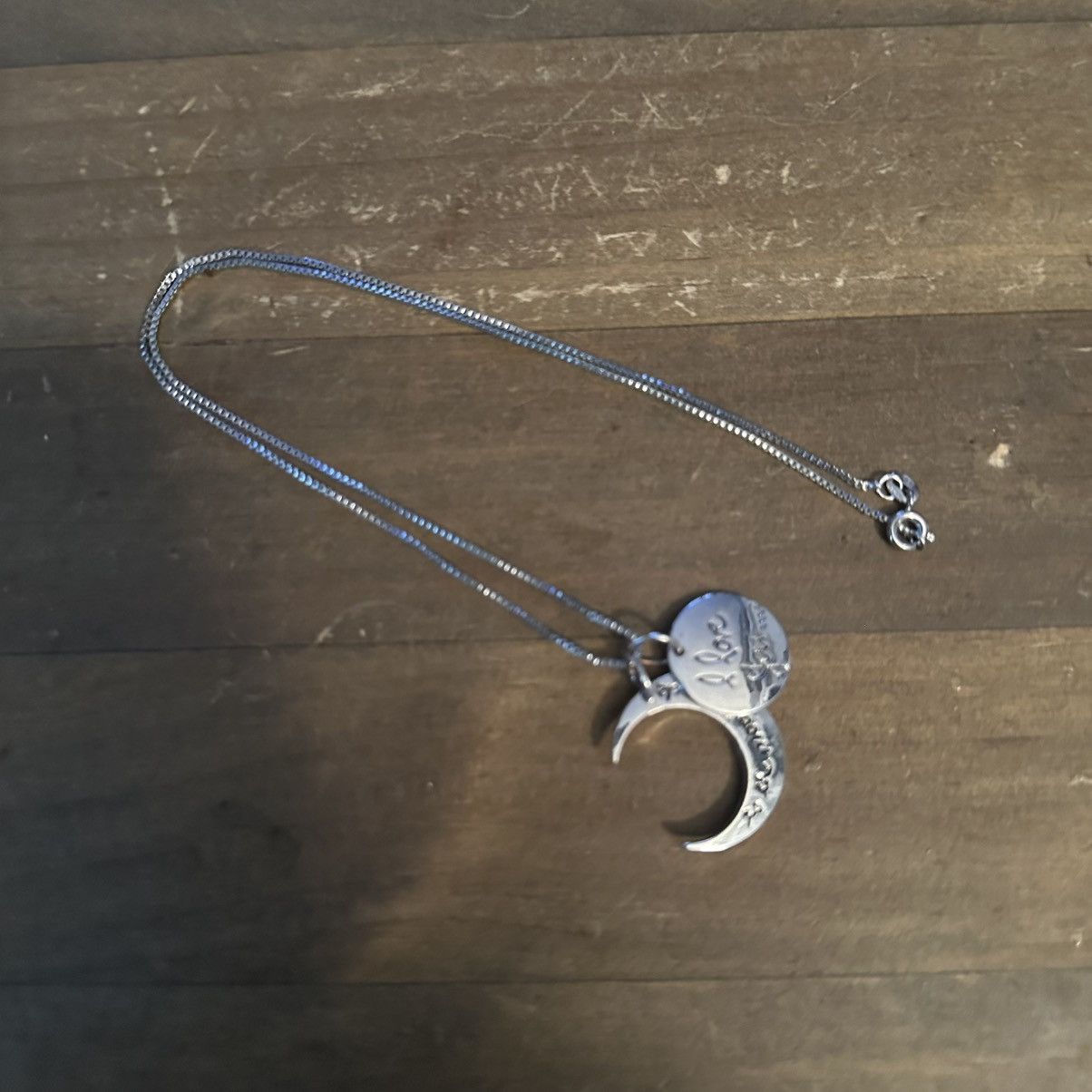 Other 18KGP white gold I love you to the moon and back necklace Size ONE SIZE - 2 Thumbnail