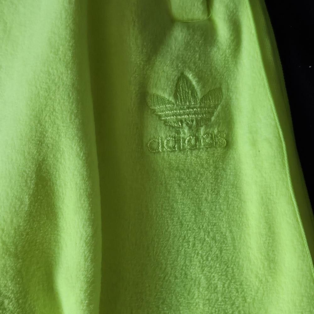 Designer ADIDAS X Jeremy Scott Solar Yellow Velour Pants Women Size 36" / US 14 / IT 50 - 6 Thumbnail