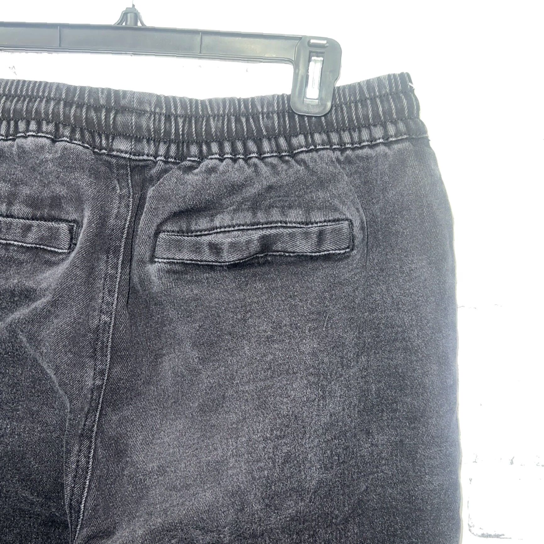 Hot Topic Hot Topic Mens Black Distressed Straight Leg Drawstring Jeans Size 32x30 Size US 32 / EU 48 - 3 Thumbnail