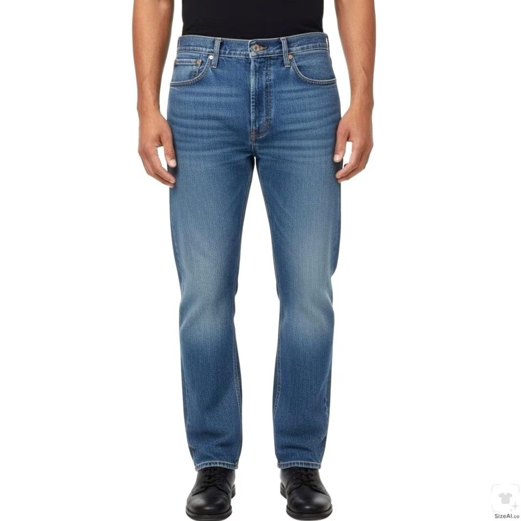 Levi's Levi's 550 Jeans Mens 40x32 Blue Medium Wash Relaxed Straight Denim Zip Fly Size US 40 / EU 56 - 4 Thumbnail