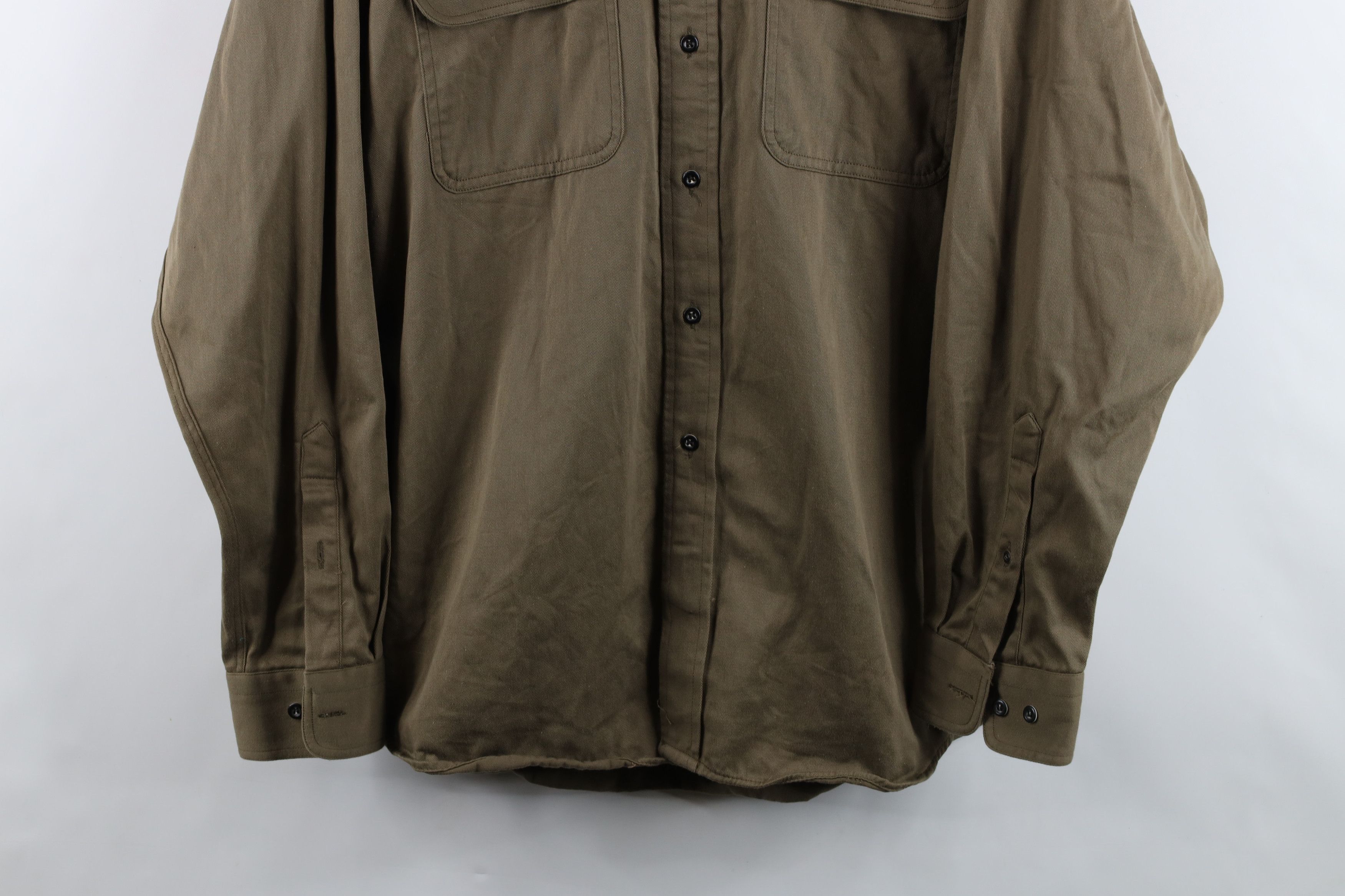 Vintage Vintage 90s Streetwear Heavyweight Twill Button Down Shirt Size US XL / EU 56 / 4 - 3 Thumbnail