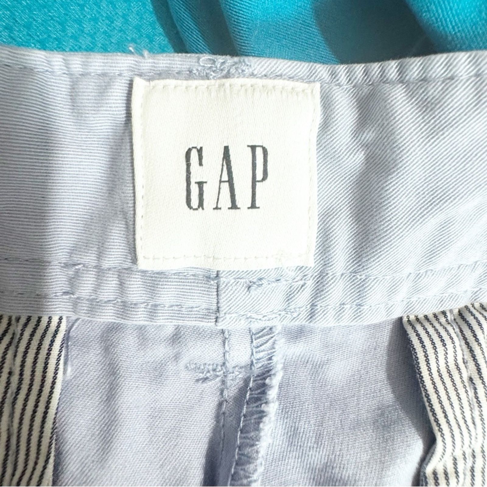Gap Gap Embroidered Stripe Blue 3” Flat Front Shorts Women’s 14 Size 36" / US 14 / IT 50 - 6 Thumbnail