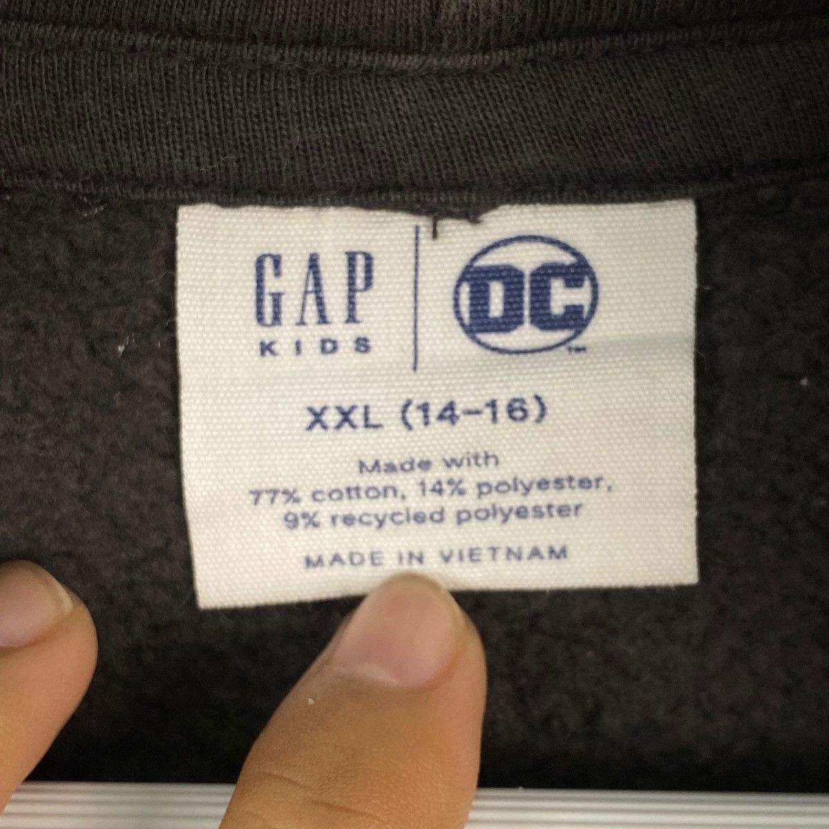 Gap × Vintage Vintage GAP Batman Kids Hoodie Big Logo Embroidered Brown Size US XXL / EU 58 / 5 - 10 Thumbnail