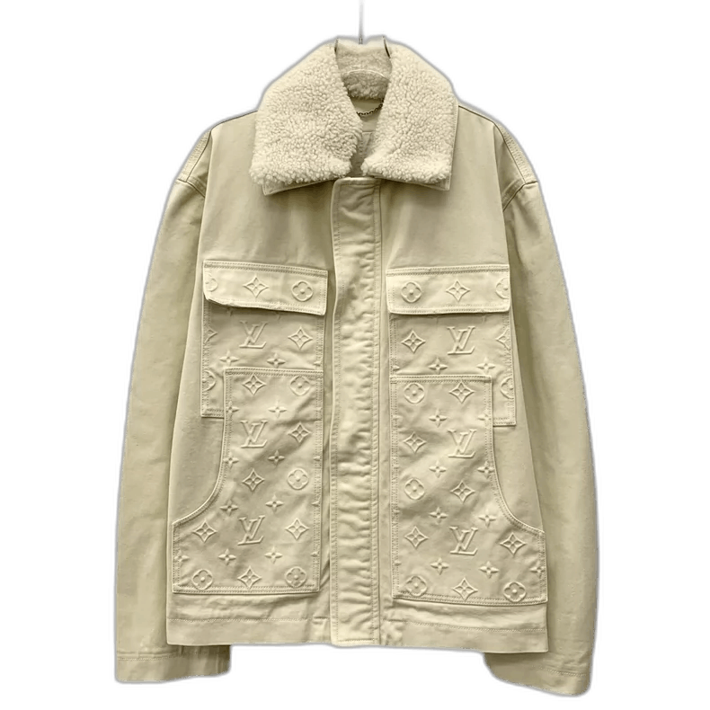 Louis Vuitton Louis Vuitton Beige Logo Denim Jacket -2505 Size US L / EU 52-54 / 3 - 1 Thumbnail