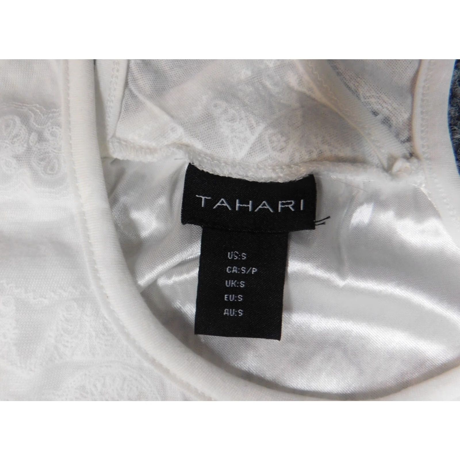 Vintage Tahari Blouse Sleeveless White Small S Tunic Cotton Polyester Rayon Crew Neck Pullover Casual Womens Regular Vintage No Size S / US 4 / IT 40 - 6 Thumbnail