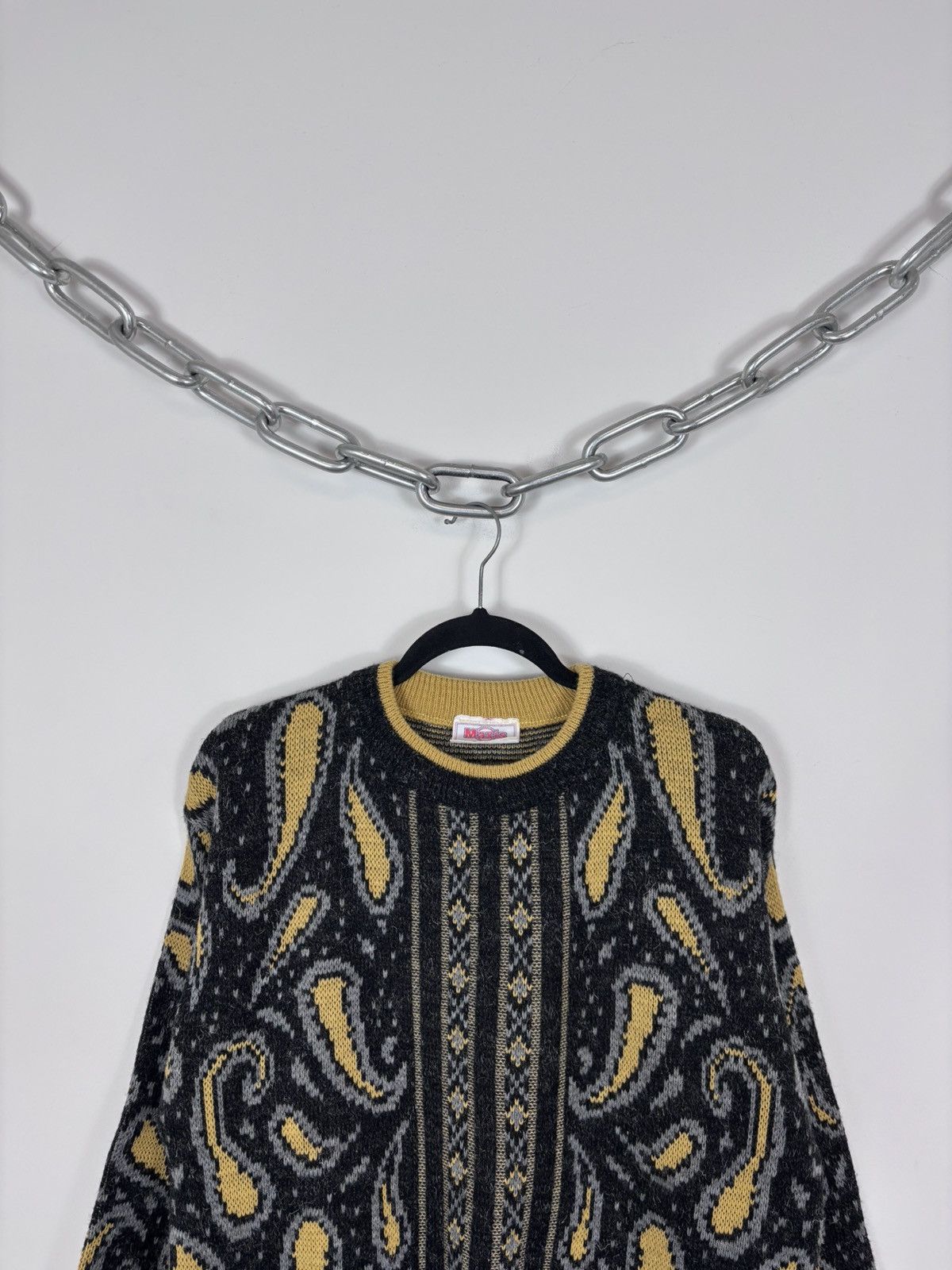 Other Vintage Maxis Paisley Abstract Pattern Wool Knit Sweater Size US M / EU 48-50 / 2 - 2 Thumbnail