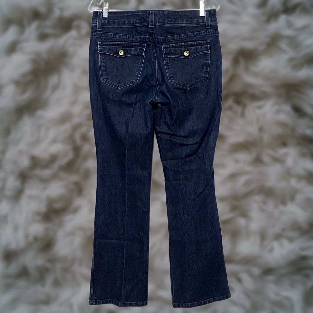 Style & Co Style&Co Jeans Womens 6 Bootcut 5-Pocket Denim Dark Stretch Mid Rise Regular Inseam 31” Blue N/A Size 28" / US 6 / IT 42 - 1 Thumbnail