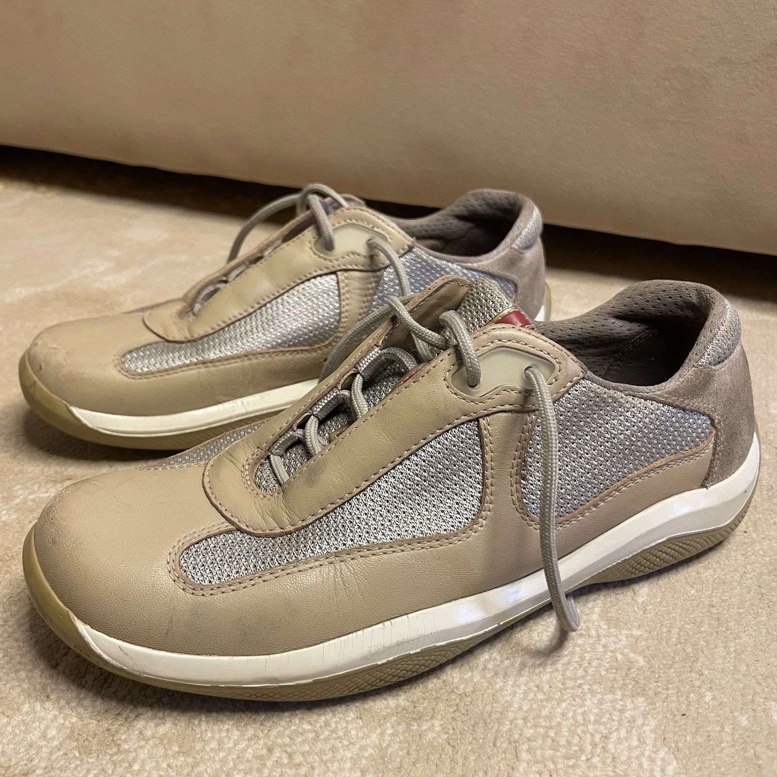 Prada Prada America's Cup Sneakers Leather Mesh Low Top Size US 6 / IT 36 - 1 Thumbnail
