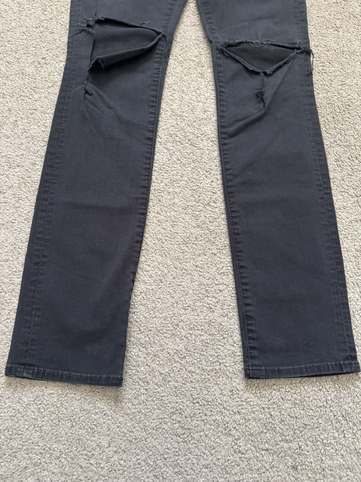 Swagger Swagger Knee Slit Skinny Black Denim Jeans Size US 28 / EU 44 - 4 Thumbnail