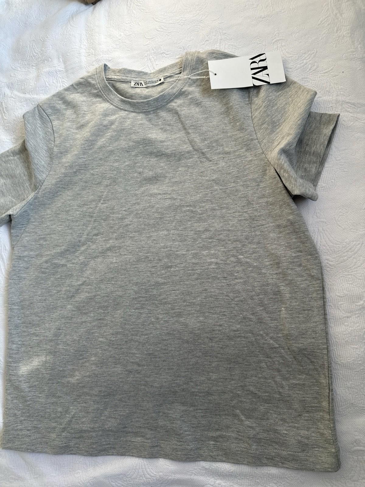 Zara ZARA grey cotton T-shirt Size S / US 4 / IT 40 - 3 Thumbnail
