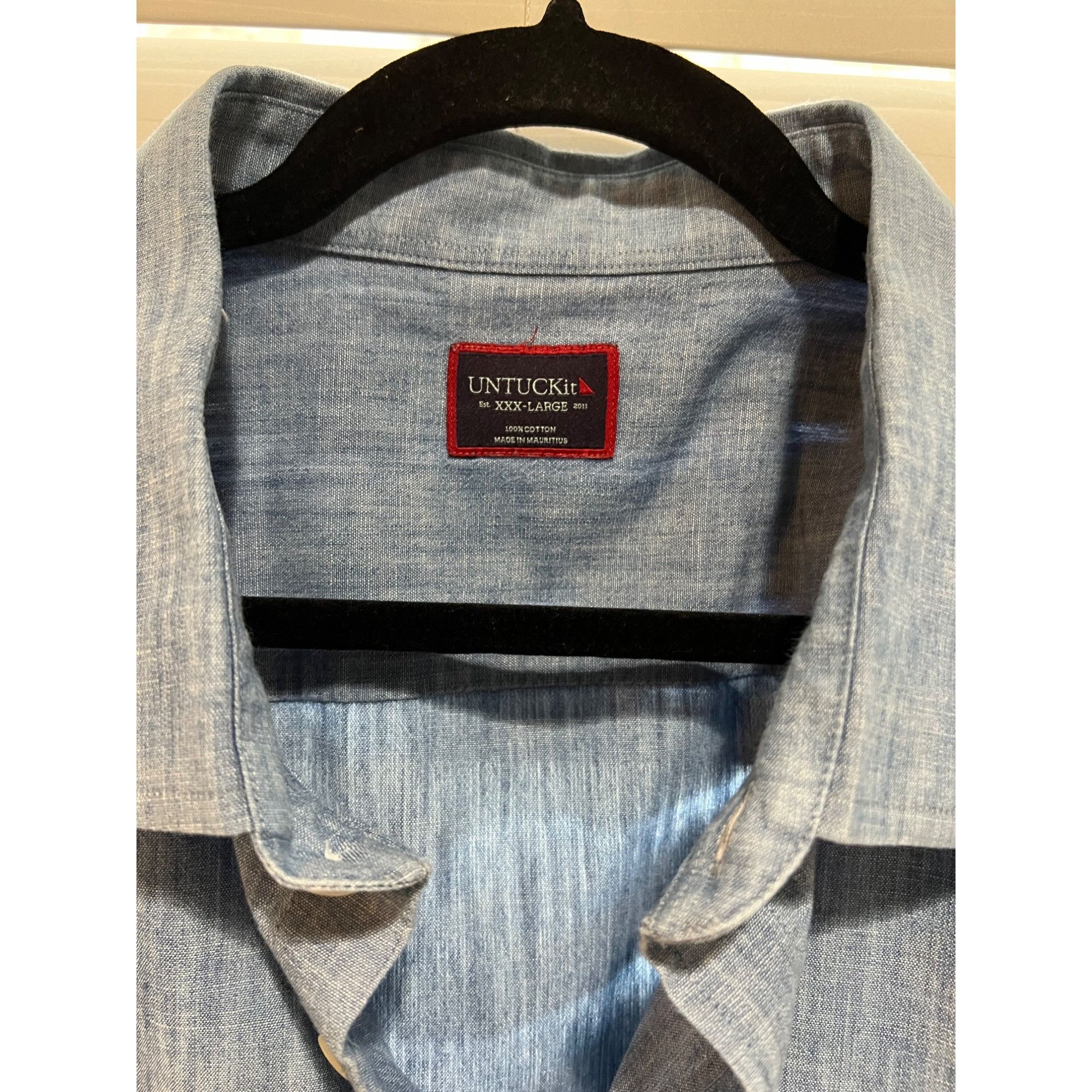UNTUCKit Untuckit Denim Style Long Sleeve Button Up Shirt - Size XXXL Size US XXL / EU 58 / 5 - 2 Thumbnail