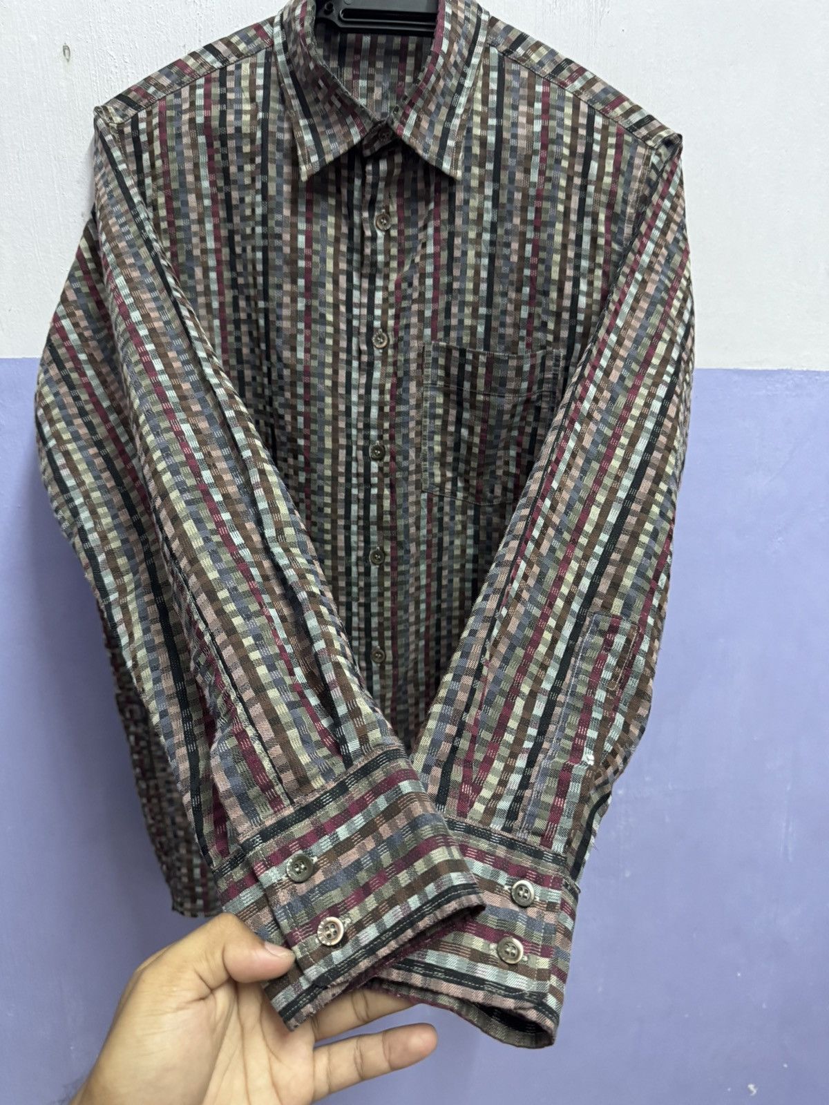 Missoni Missoni Multicolour Small Checkered Button Up Shirt Size US M / EU 48-50 / 2 - 6 Thumbnail