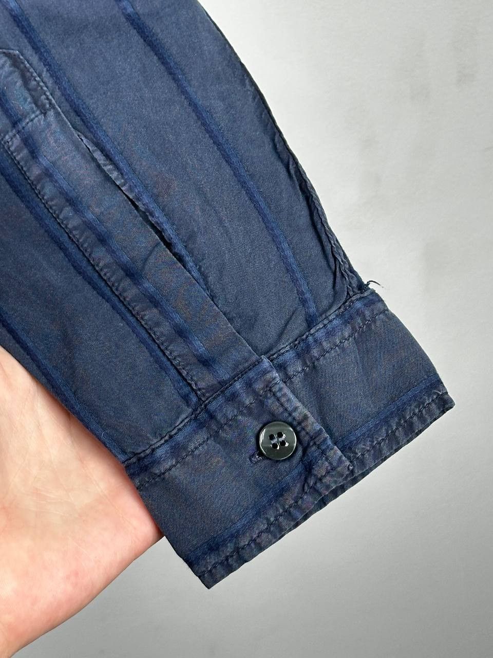 Armani Vintage Armani Jeans Striped Avant Garde Shirt Size US M / EU 48-50 / 2 - 8 Thumbnail