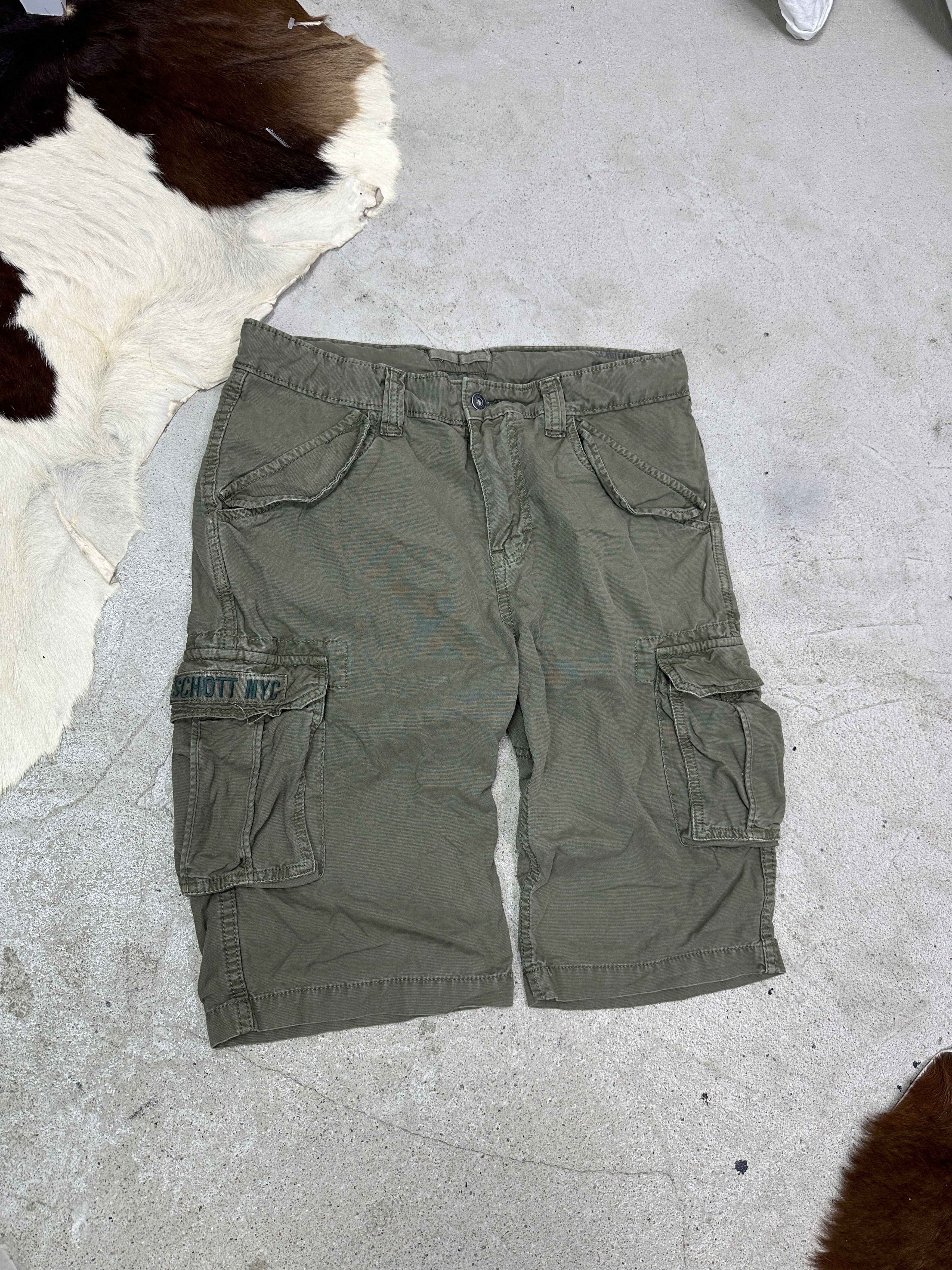 Vintage Vintage Casual Streetwear Schott NYC Shorts Y2K Size US 33 - 1 Thumbnail