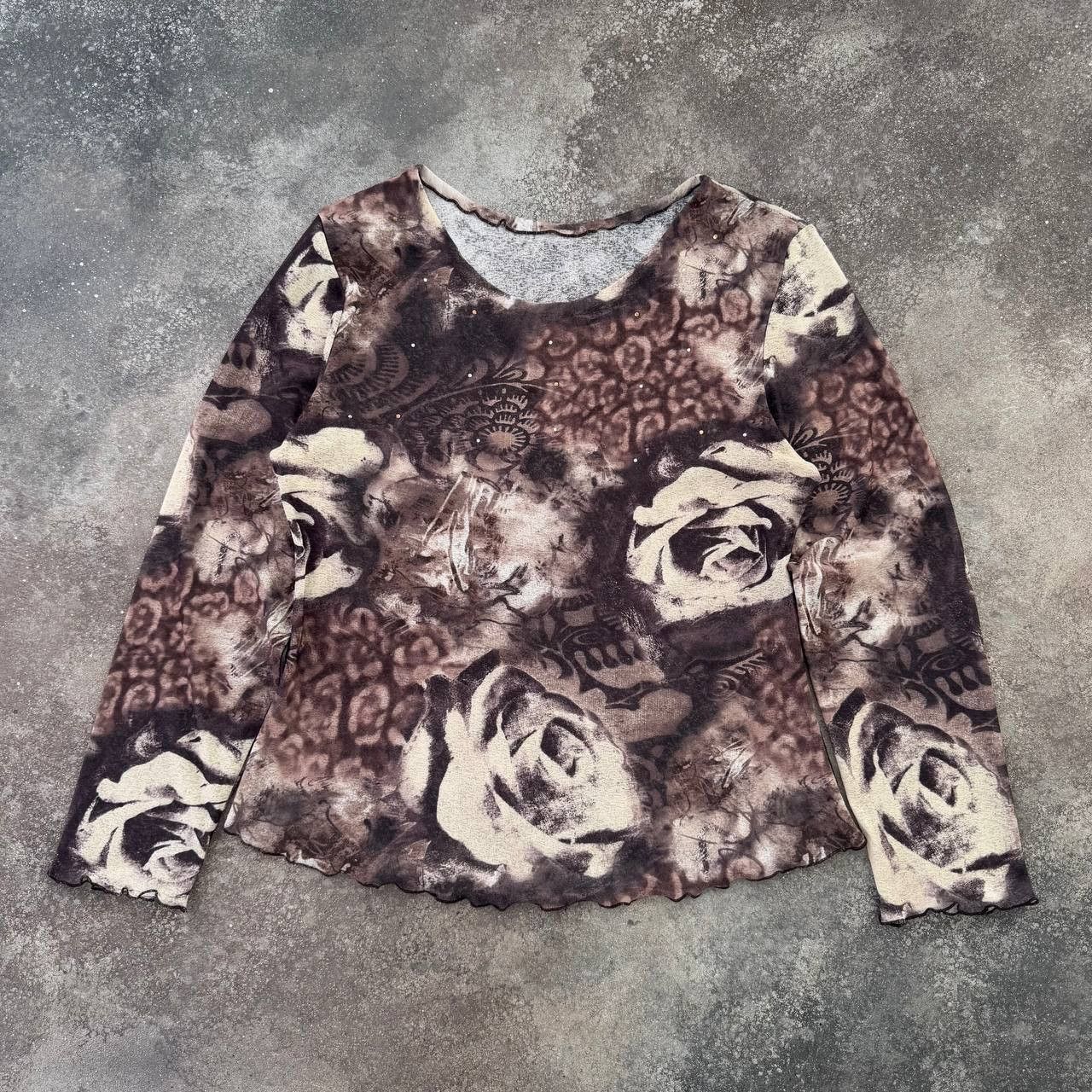 Hysteric Glamour Vintage Gothic Floral Long Sleeve (Jean Paul Gaultier Style) Size M / US 6-8 / IT 42-44 - 2 Thumbnail
