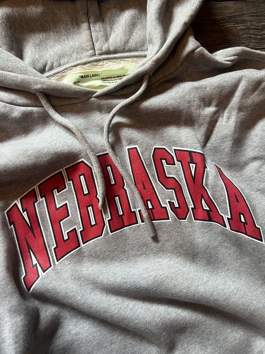 Nebraska hoodie cheap off white