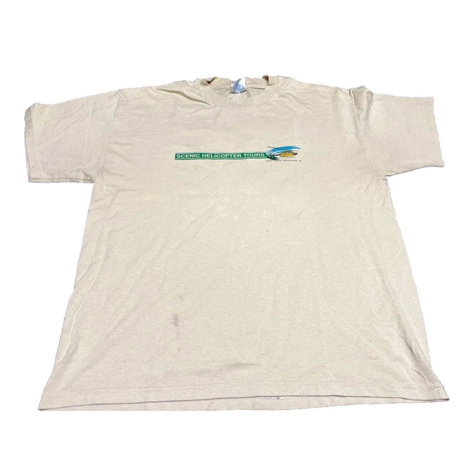 Fruit Of The Loom VINTAGE Hawaii Helicopters Tour Shirt M Rainbow 90s Fruit of the Loom T-Shirt Mens Short Sleeve Crew Neck Brown 100% Cotton Graphic Tee Size US M / EU 48-50 / 2 - 2 Thumbnail