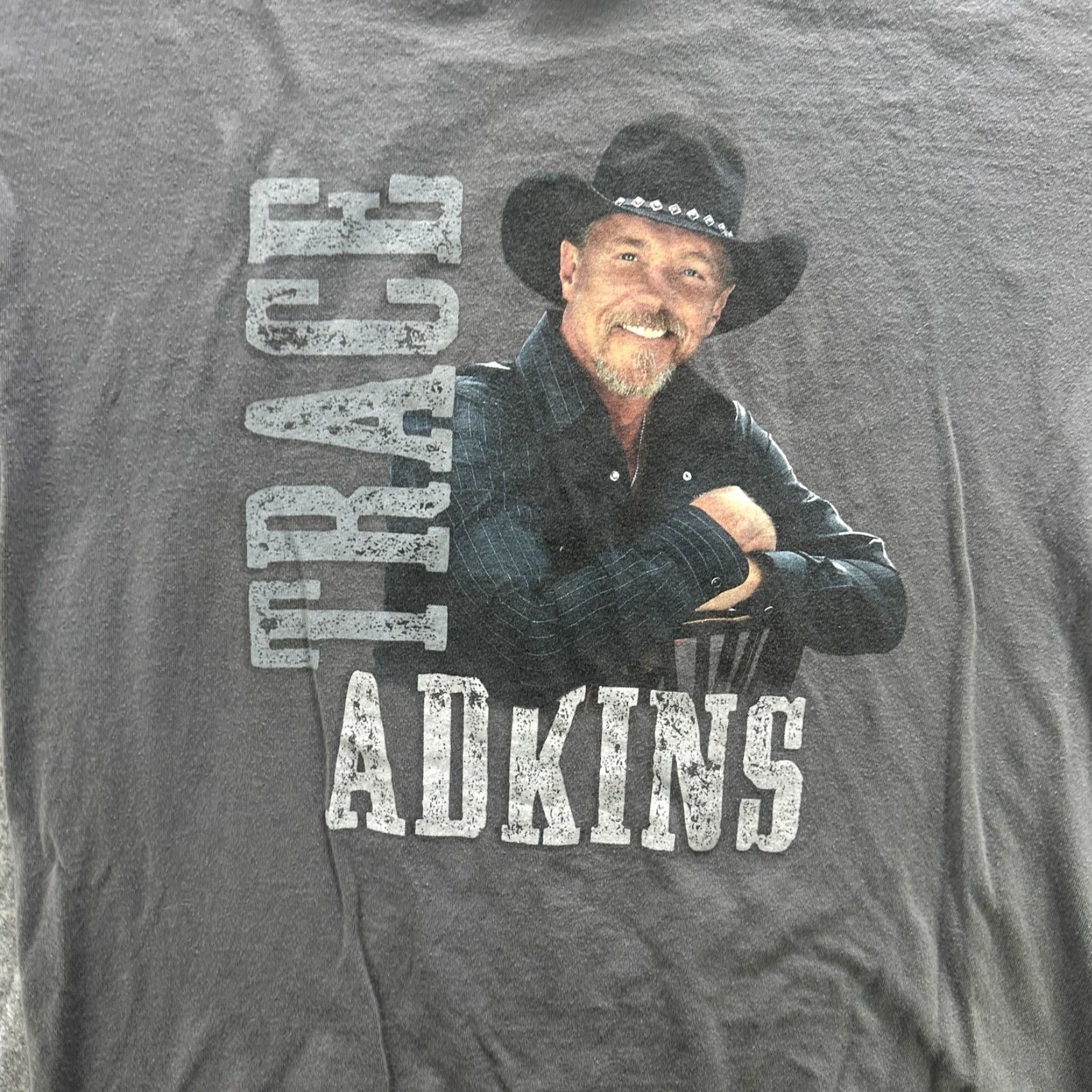 Vintage Trace Adkins Shirt Mens Large Gray 2017 Tour Bayside USA Concert Music T-Shirt Crew Neck Short Sleeve Size US L / EU 52-54 / 3 - 3 Thumbnail