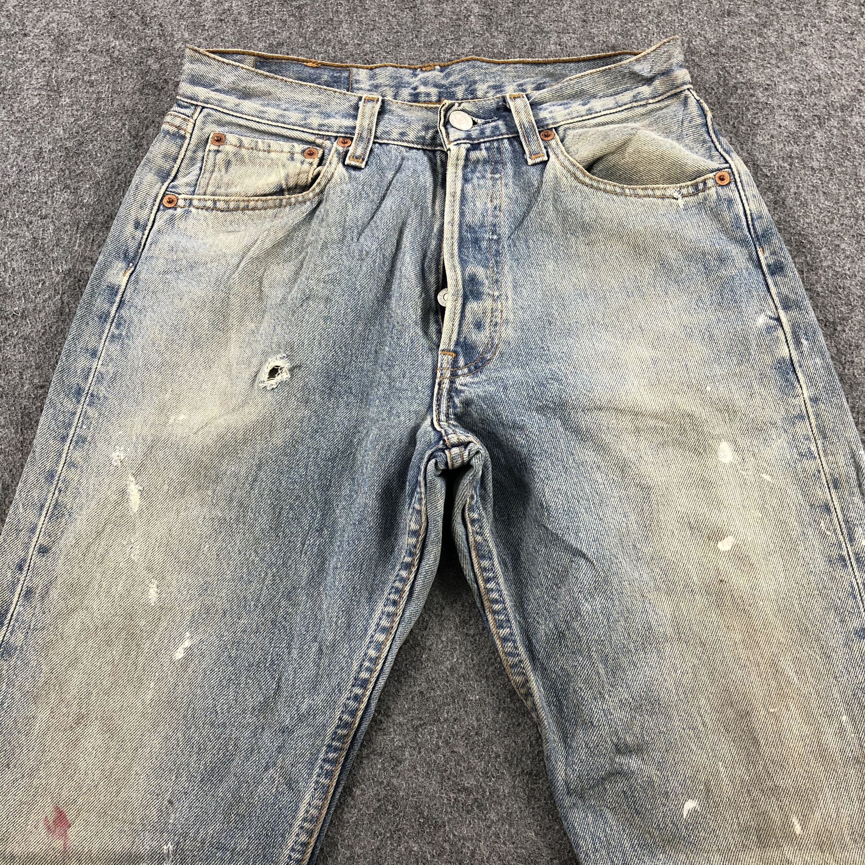 Levi's 90s Vintage Light Wash Levis 501 Jeans-JM2030 Size US 28 / EU 44 - 3 Thumbnail