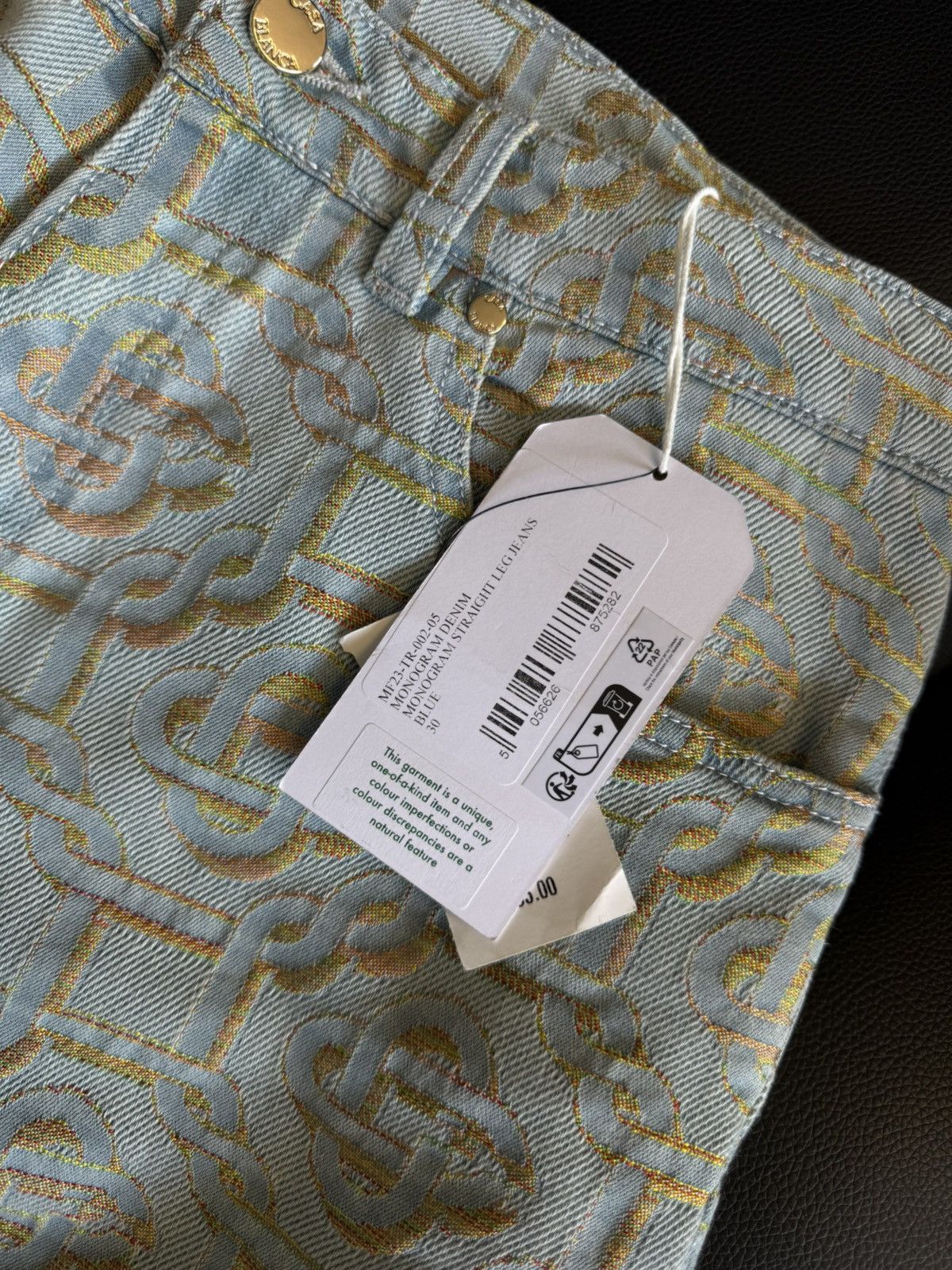 Casablanca Casablanca Jeans Size 30 Monogram Print Straight-leg $950 Size US 30 / EU 46 - 8 Thumbnail