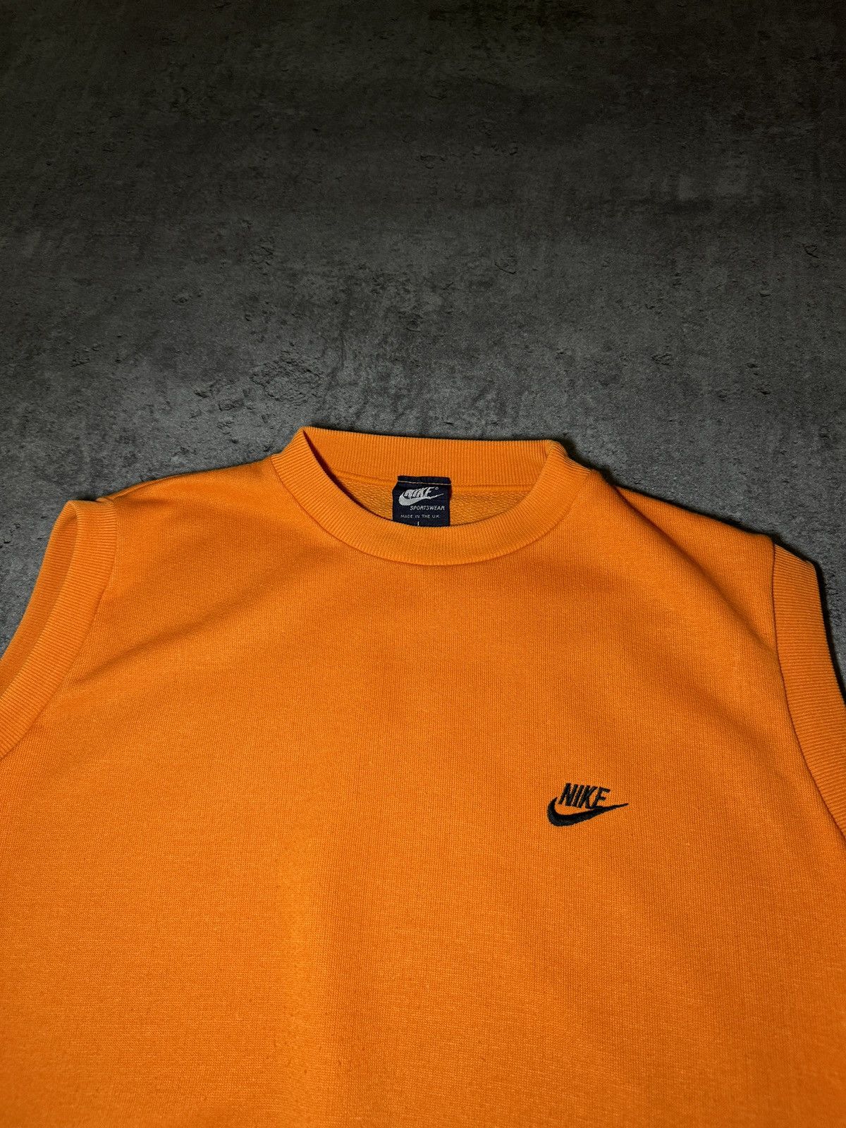 Nike × Vintage Nike 80s vintage tank top sleeveless orange boxy swoosh y2k Size US L / EU 52-54 / 3 - 2 Thumbnail