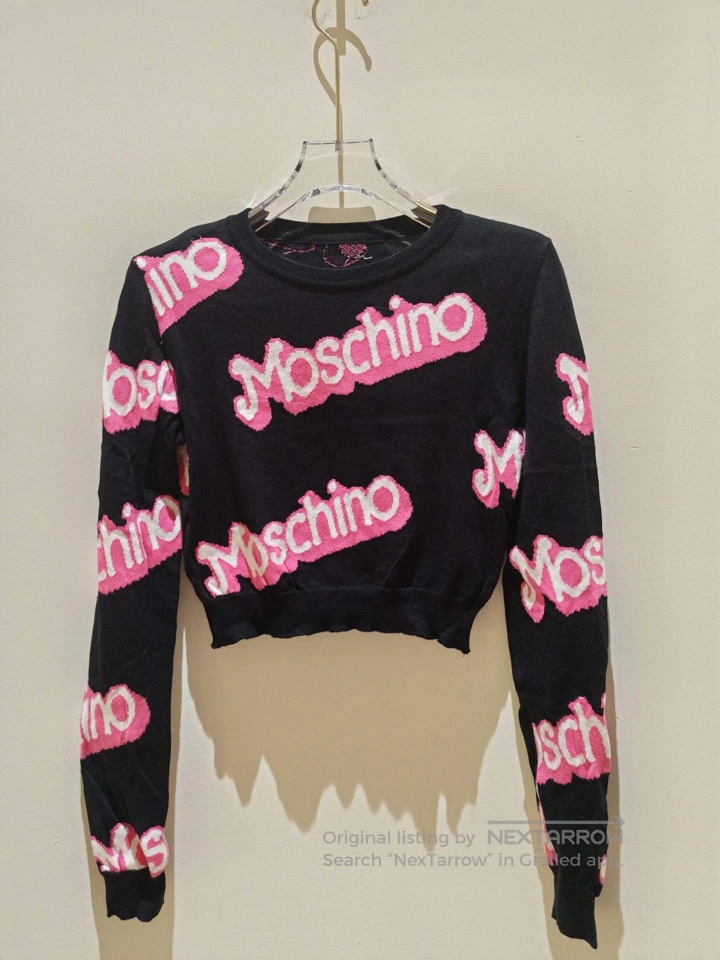 Moschino Moschino Black Knit Crop Top & Skirt Set. Size M / US 6-8 / IT 42-44 - 2 Thumbnail