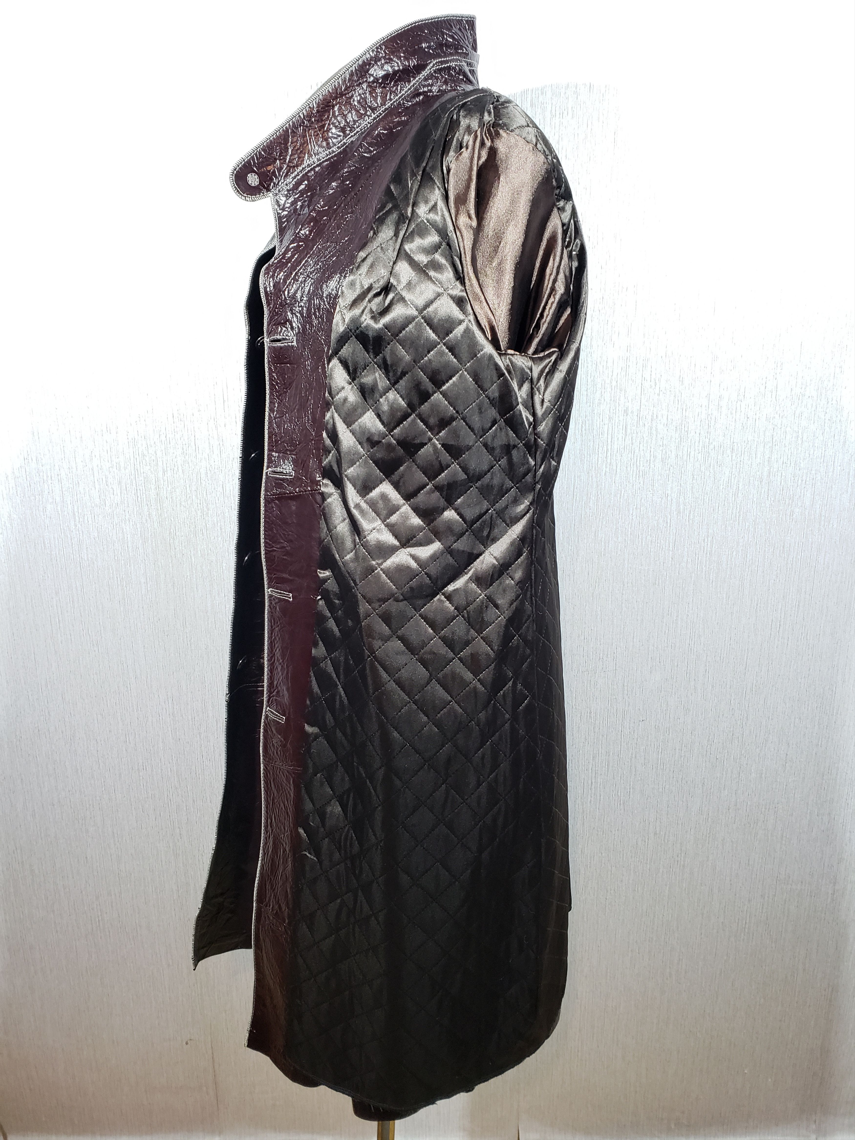 Other Stylish women's brown leather coat with buttons. Size XL / US 12-14 / IT 48-50 - 8 Thumbnail
