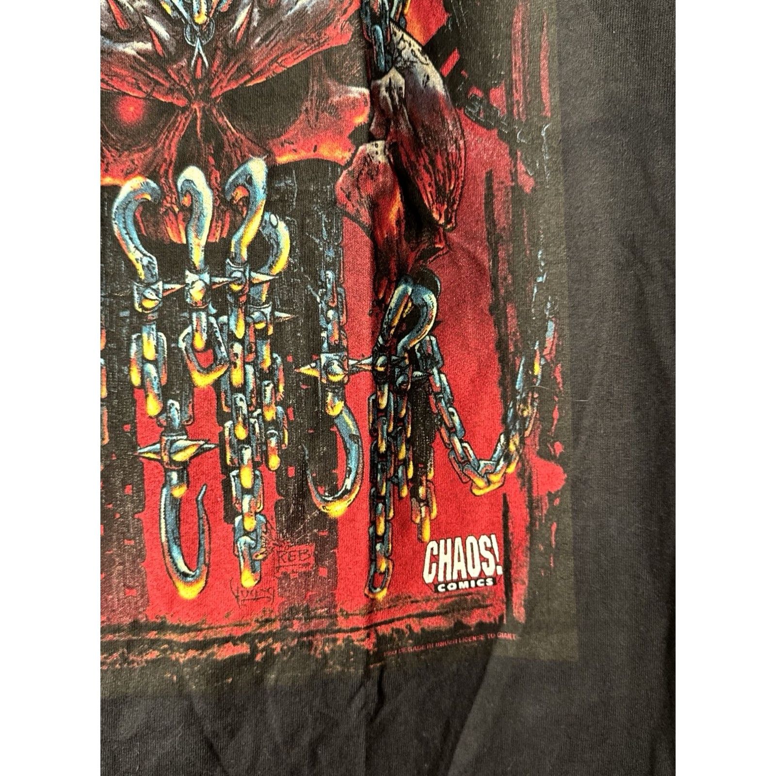Vintage VINTAGE Megadeth Chaos Comics T Shirt Giant Tag XL 90s Metal Shirt Mens Black Cotton 1998 Double-Sided Size US XL / EU 56 / 4 - 5 Thumbnail