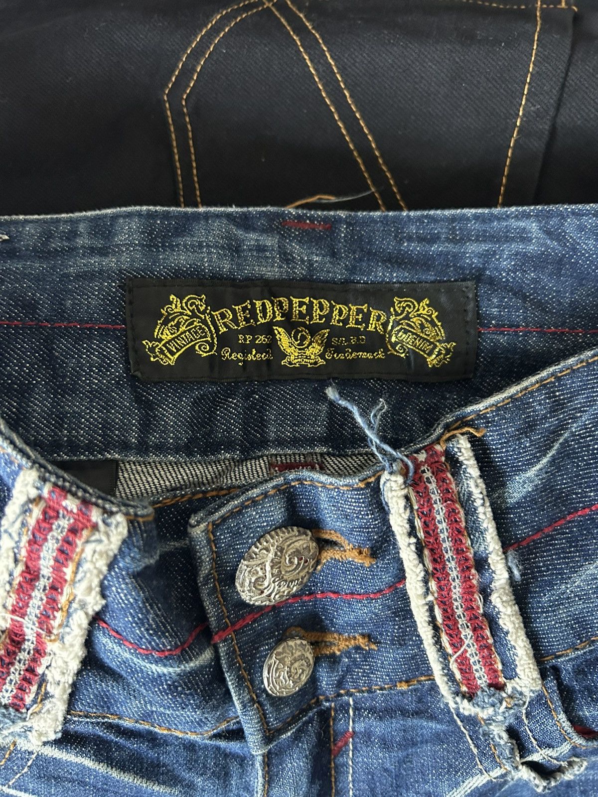 Ed Hardy Red Pepper Flower Bootcut Jeans Size 30" / US 8 / IT 44 - 12 Thumbnail