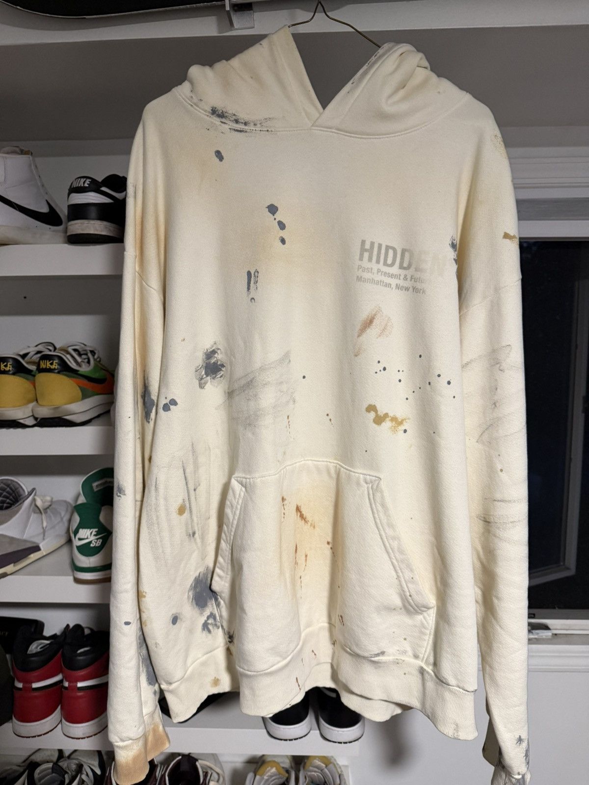 HIDDEN Hidden NYC H Logo Paint Hoodie - XL Size US XL / EU 56 / 4 - 1 Thumbnail