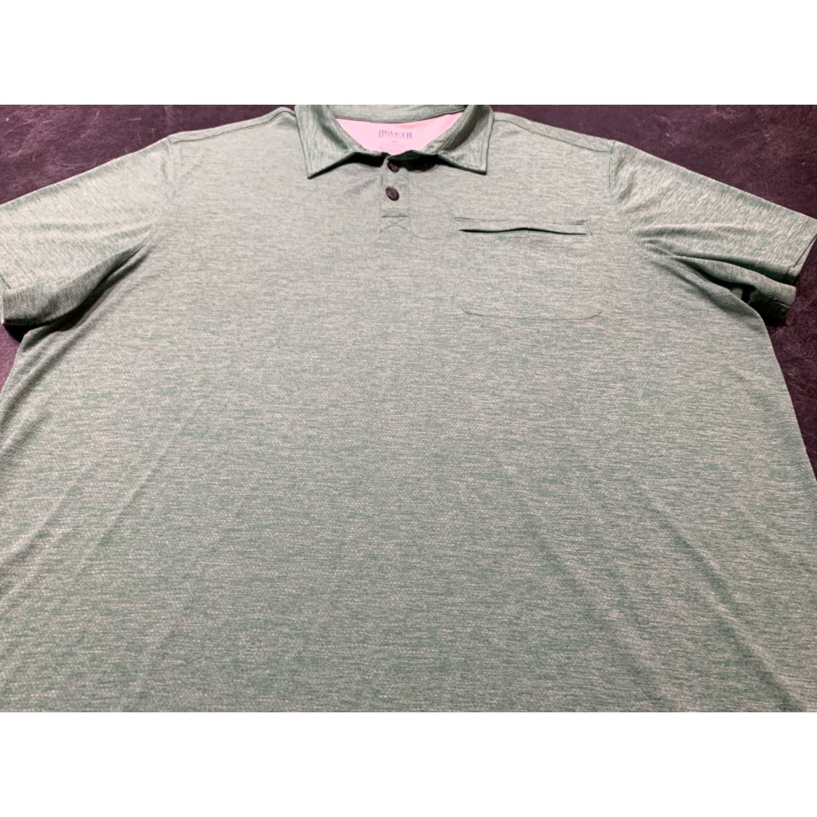 Duluth Trading Company Duluth Trading Co. Men's Short Sleeve Polo Shirt 2XL Green Wicking Casual Size US XXL / EU 58 / 5 - 2 Thumbnail