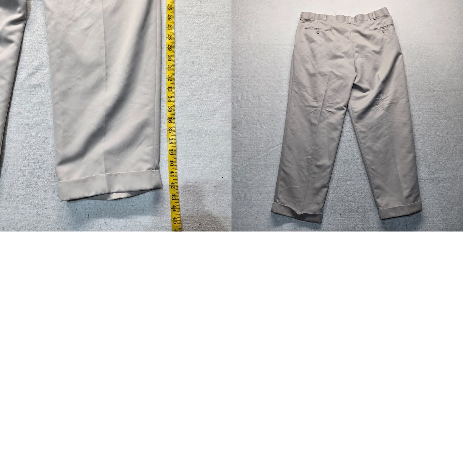 George George Khaki Tan Flat Front Dress Pants Adult Men's Size 40 x 30 Size US 40 / EU 56 - 8 Thumbnail