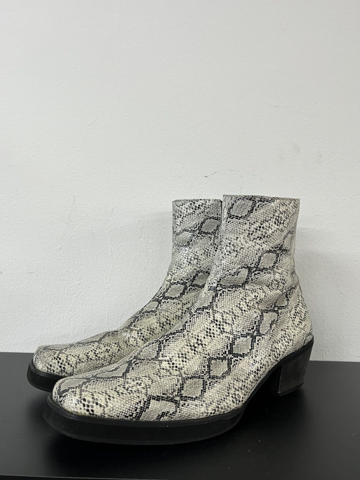 KMRii Snakeskin Chelsea Zipper Boots Inspired by Saint Laurent Size US 8 / EU 41 - 1 Thumbnail