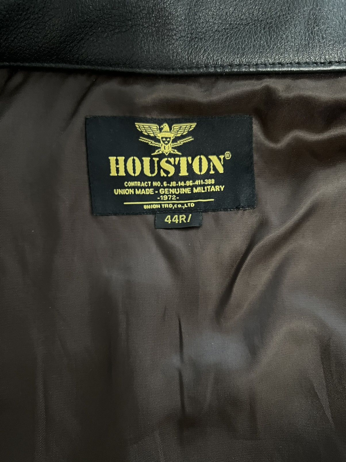 Vintage Custom Leather Jacket Hand Painted in Japan HOUSTON Size US S / EU 44-46 / 1 - 3 Thumbnail