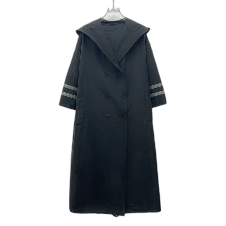 Brunello Cucinelli Brunello Cucinelli Black Double-Breasted Trench Coat Size M / US 6-8 / IT 42-44 - 1 Thumbnail