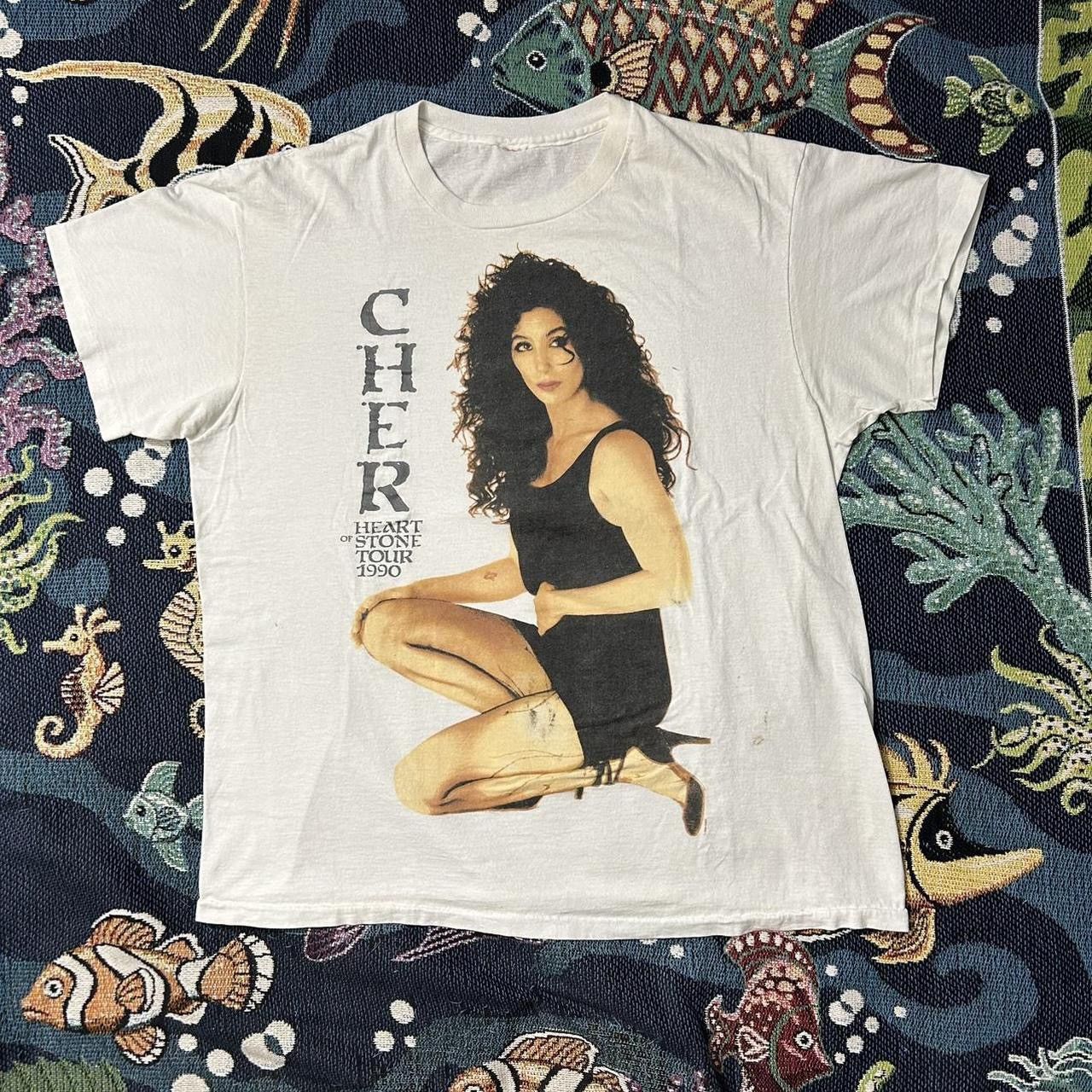 Band Tees × Vintage 1990 Cher Heart of Stone Tour Music Concert 