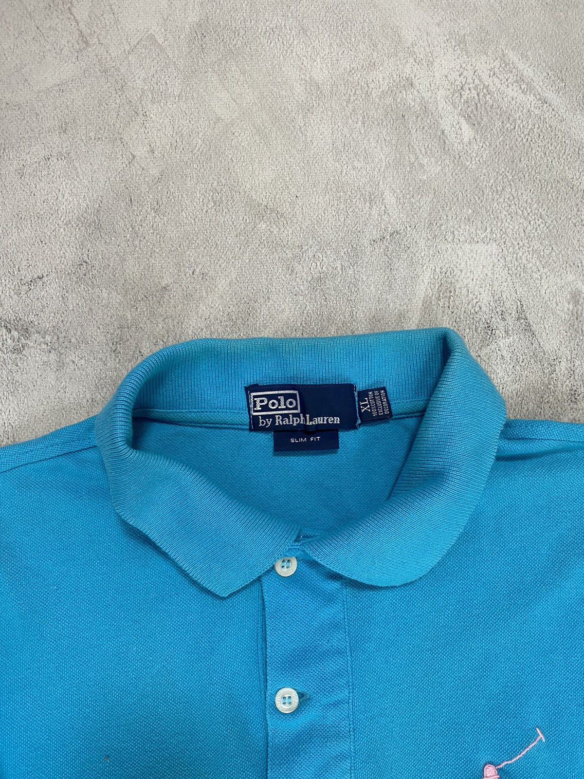 Polo Ralph Lauren × Ralph Lauren × Vintage 🩵 Vintage Shirt Polo Ralph Lauren 3 / Big Horse Knit Logo Size US XL / EU 56 / 4 - 5 Thumbnail