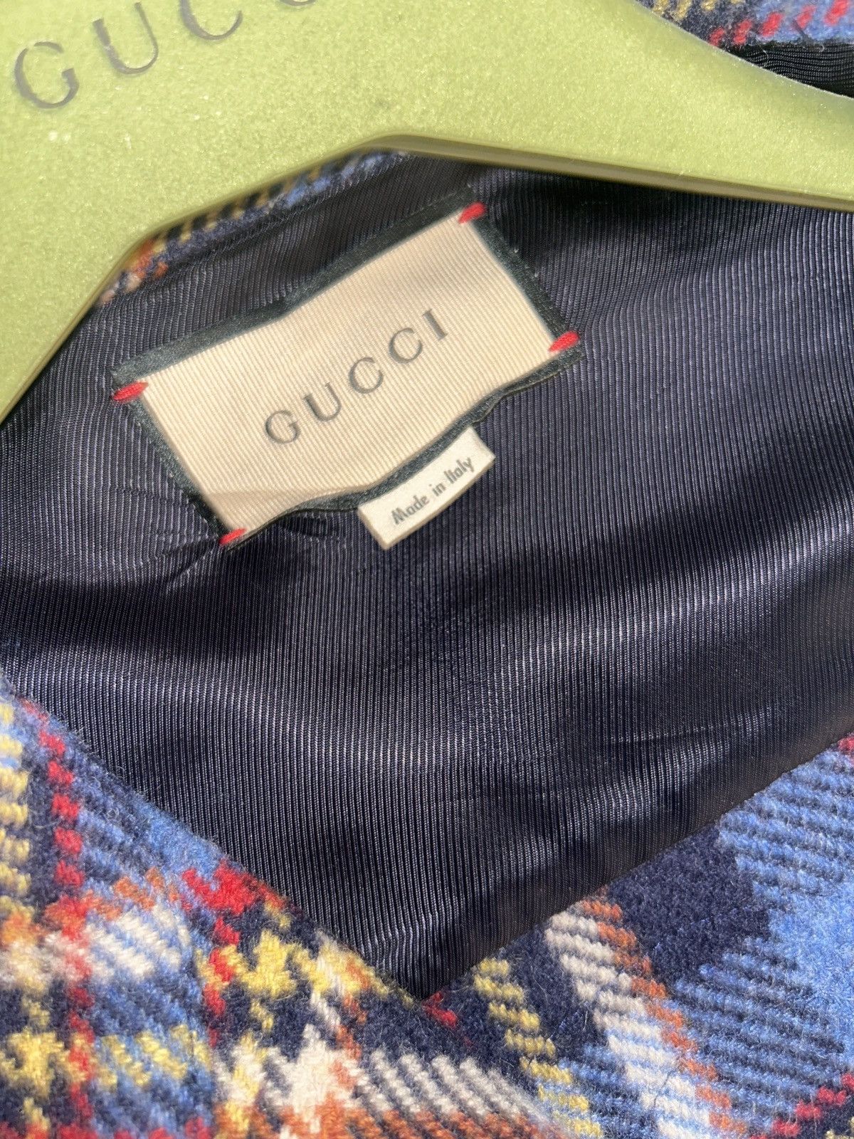 Gucci GUCCI Tiger Patch Checked Shirt Jacket Size US S / EU 44-46 / 1 - 6 Thumbnail