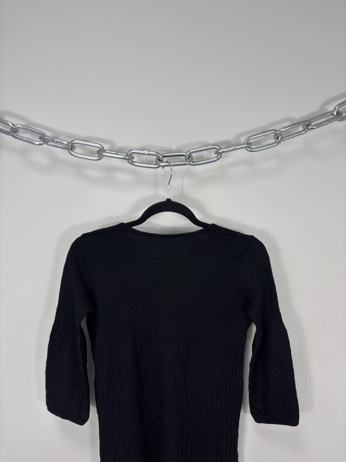 Missoni Missoni M Women’s Black Ribbed Knit Top Short Sleeve Sweater Size S / US 4 / IT 40 - 9 Thumbnail