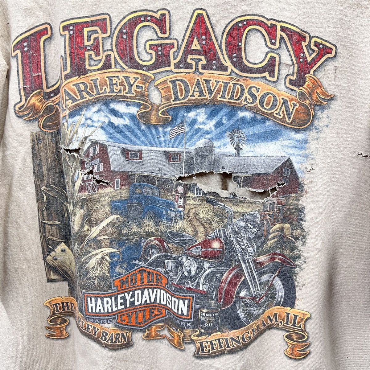Harley Davidson VTG DISTRESS HARLEY DAVIDSON TEE Size US L / EU 52-54 / 3 - 10 Thumbnail