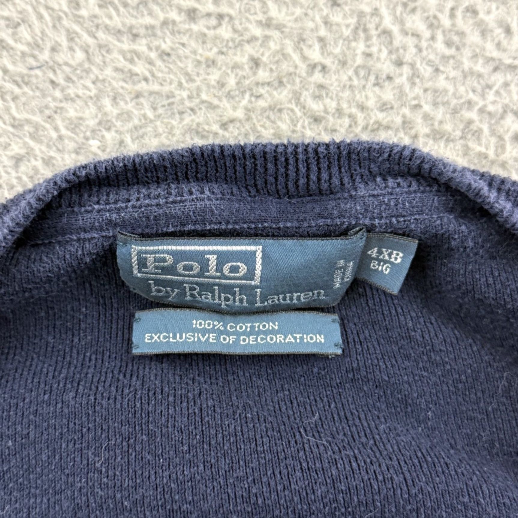 Polo Ralph Lauren VINTAGE Polo Ralph Lauren Sweater Mens 4XB Big Blue Crewneck Knit Preppy Outdoor Size US XXL / EU 58 / 5 - 6 Thumbnail