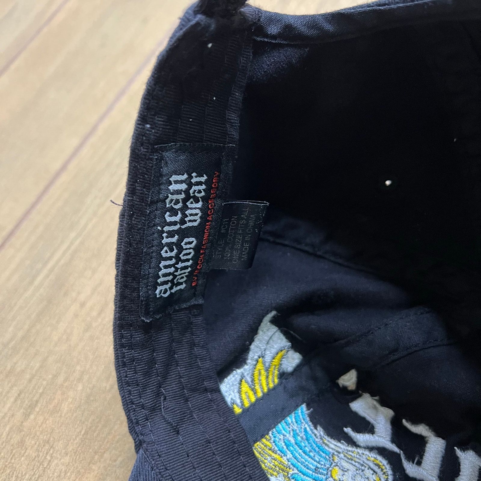 Vintage Y2K baseball cap embroidery peace wings rhinestone women Size ONE SIZE - 6 Thumbnail